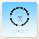 Modern Round Business Promotional Rechteckiger Pappuntersetzer (Vorderseite)