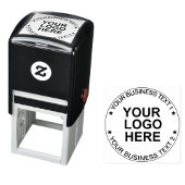 Modern Round Logo Stamp. Custom Business Text Seal Permastempel