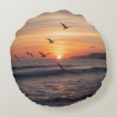 |Modern Round Throw Pillow | Designer KazooStudio Rundes Kissen (Rückseite)