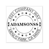 Modern Round Typography Return Address Business Permastempel (Design)