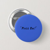Modern Royal Blue Minimalist Design Pinback Button (Vorne & Hinten)