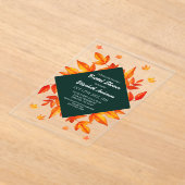 Modern Rustic Autumn Leaves Bridal Shower Acryleinladungen (Ablage )