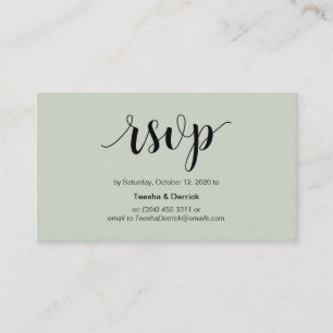 Modern Rustic, Black and Sage, Online-UAWG Begleitkarte