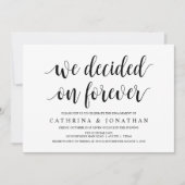 Modern Rustic, Black script, Engagement Party Einladung (Vorderseite)