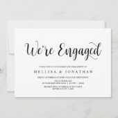 Modern Rustic, Black script, Engagement Party Einladung (Vorderseite)