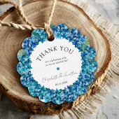 Modern Rustic Blue Hydrangeas Floral Wedding Geschenkanhänger