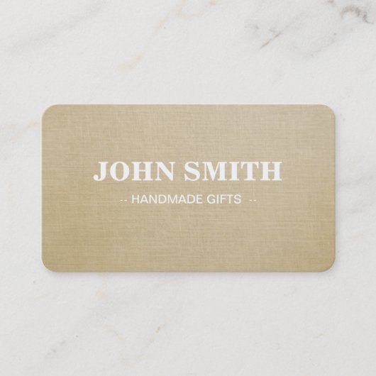 Modern Rustic brown Kraft Lenin Visitenkarte (Vorderseite)