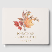 Modern Rustic Fall Boho Flower Wedding  Gästebuch (Vorderseite)