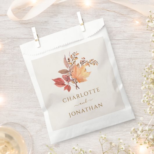 Modern Rustic Fall Boho Flower Wedding  Geschenktütchen (Ausgeschnitten)