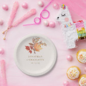 Modern Rustic Fall Boho Flower Wedding  Pappteller (Party)