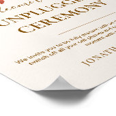 Modern Rustic Fall Boho Flower Wedding  Poster (Ecke)