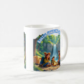 Modern Rustic Family Camping Kaffeetasse (VorderseiteRechts)