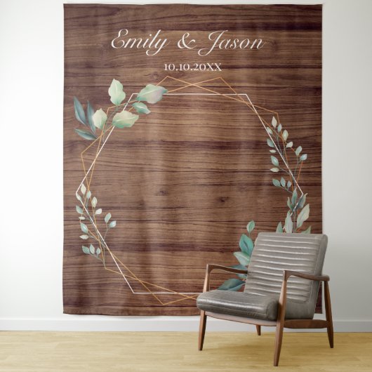 Modern Rustic Floral Wedding Backdrop Wandteppich (Beispiel)