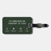 Modern Rustic Masculine Mountain Outdoor Goods Gepäckanhänger (Rückseite horizontal)