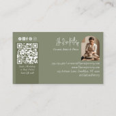 Modern Rustic Minimal Handmade Pottery Ceramic Visitenkarte (Rückseite)