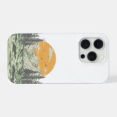 Modern Rustic Mountain Forest iPhone Hülle (Rückseite (Horizontal))