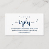 Modern Rustic, Navy Blue, Online-UAWG Begleitkarte (Vorderseite)