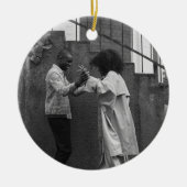 Modern Rustic Plaid Christmas Ornament Personalize (Vorne)