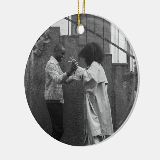 Modern Rustic Plaid Christmas Ornament Personalize (Links)