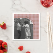 Modern Rustic Plaid Holiday Napkins Personalized Serviette (Beispiel)