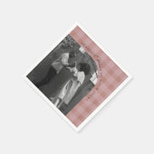 Modern Rustic Plaid Holiday Napkins Personalized Serviette (Ecke)