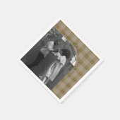 Modern Rustic Plaid Holiday Napkins Personalized Serviette (Ecke)