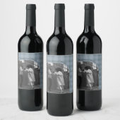 Modern Rustic Plaid Holiday Wine Label Personalize Weinetikett (Flaschen)