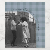 Modern Rustic Plaid Holiday Wine Label Personalize Weinetikett (Einzelnes Label)