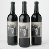 Modern Rustic Plaid Holiday Wine Label Personalize Weinetikett (Flaschen)