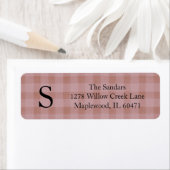 Modern Rustic Plaid Return Address Labels (Insitu)