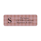 Modern Rustic Plaid Return Address Labels (Vorne)