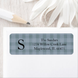 Modern Rustic Plaid Return Address Labels
