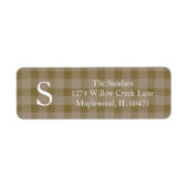 Modern Rustic Plaid Return Address Labels (Vorne)