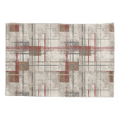 Modern rustic red plaid kissenbezug (Rückseite)