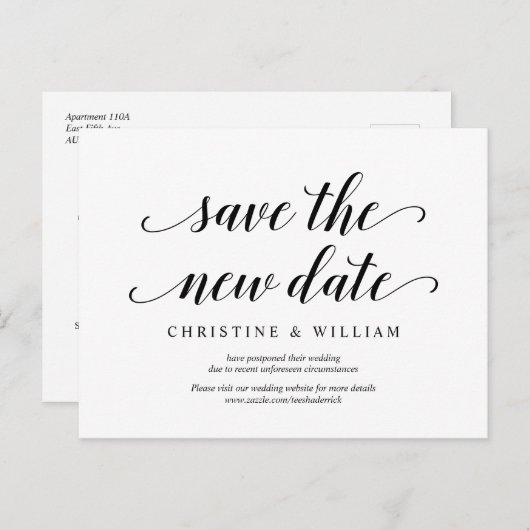 Modern Rustic Rettete das neue Datum, Einladungen (Vorne/Hinten)