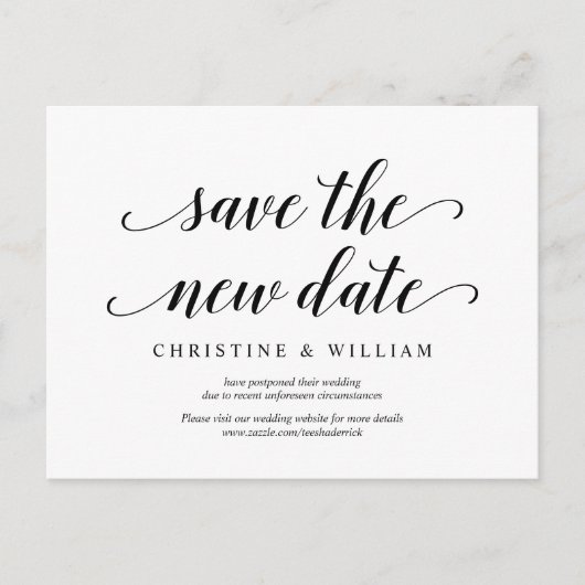 Modern Rustic Rettete das neue Datum, Einladungen (Vorderseite)