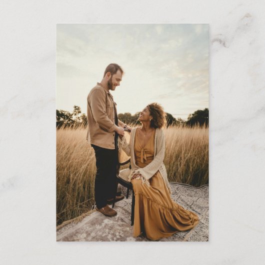 Modern Rustic Wedding Details Begleitkarte (Rückseite)