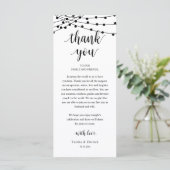 Modern Rustic Wedding Dinner Thank You Card Programm (Stehend Vorderseite)