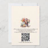 Modern Rustic Western Rustic QR Code Wedding Einladung (Rückseite)