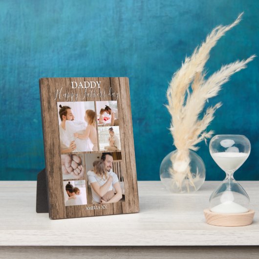 Modern | Rustikales Holz | FotoCollage Fotoplatte (Seite)