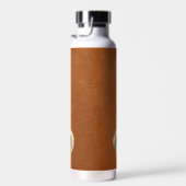 Modern Sable Leather Gold Monogram Trinkflasche (Rechts)