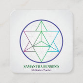 Modern Sacred Geometry Symbol Merkabah Quadratische Visitenkarte (Vorderseite)