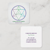 Modern Sacred Geometry Symbol Merkabah Quadratische Visitenkarte (Vorne/Hinten)