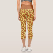 Modern Safari Wildtiergiraffe Skin Pattern Capri Leggings (Rückseite)