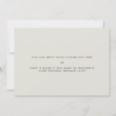 Modern Sage An meinen Vater auf meiner Hochzeitsta Einladung (Rückseite)