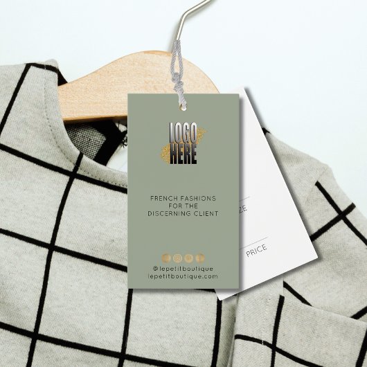 Modern Sage Clothing Price Tag with logo
