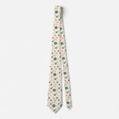 Modern Sage & Coral Polka Dot Pattern Krawatte (Vorderseite)