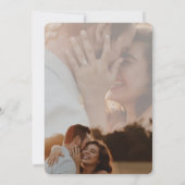 Modern Sage & Cream Boho Photo Wedding Einladung (Rückseite)