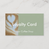 Modern Sage Custom Photo Coffee House Customer Treuekarte (Vorderseite)