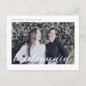 Modern Sage Foliage Bridesmaid Vorschlag Card Einladungspostkarte (Vorderseite)